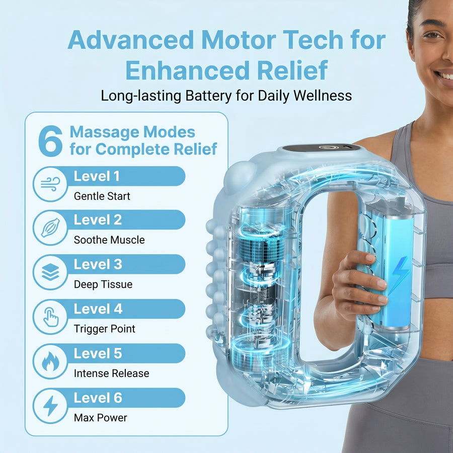 Calmaric™ Portable Pro Vibrations Cordless Fascial Ring Massager for Whole Body