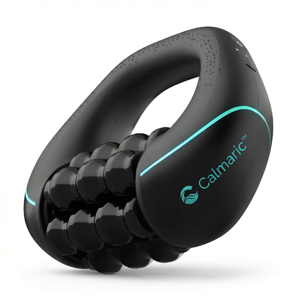 Black Calmaric product with a blue accent on a white background