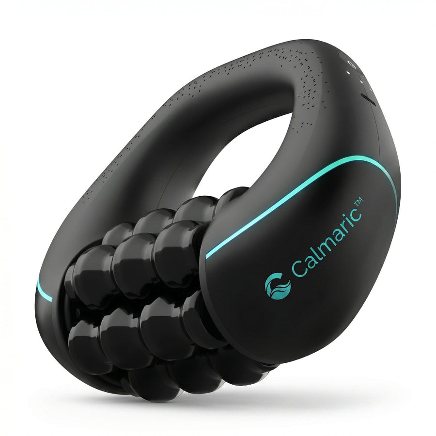 Black Calmaric product with a blue accent on a white background